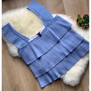 J.Crew • Pleated Ruffle Tank Top